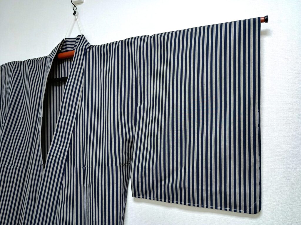 現代物の川越唐桟の着物